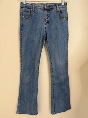Ethyl Classic denim metal stud embellished jeans SZ 8